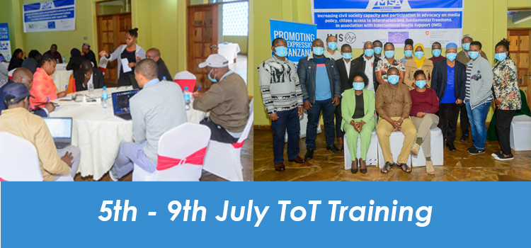 5th – 9th July ToT Training